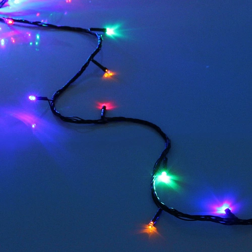 Гирлянда для дома  1,5м 12 ламп LED зелёный пров,8 реж, IP-20, Мультицвет_24
