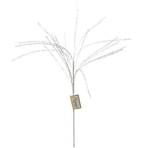 Ветка декоративная "Снежный блеск" 80 см, Белый