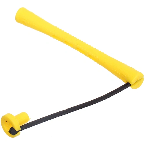 Бигуди-коклюшки 10шт с фиксирующими резинками VOLNA, цвет желтый, d-1см (пакет с подвесом)_4