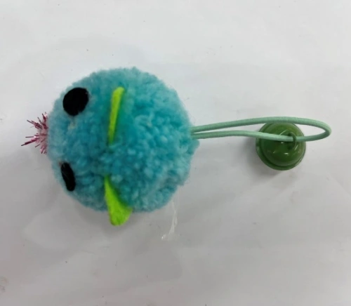 Игрушка - мышка для кошек "ЦЕПКИЕ ЛАПКИ", с бубенчиком, цвет голубой, 5см