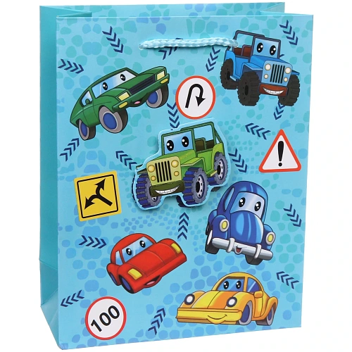 Пакет подарочный Машинки 18238 см, микс_25