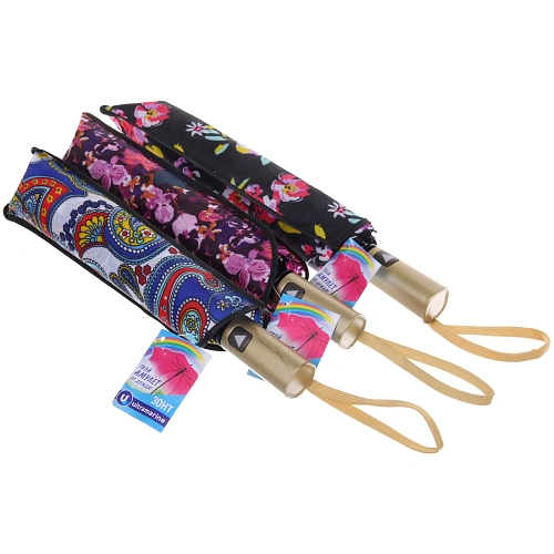 Зонт женский полуавтомат Ампир, микс 4 цвета, 8 спиц, d-100см, длина в слож виде 30см_17