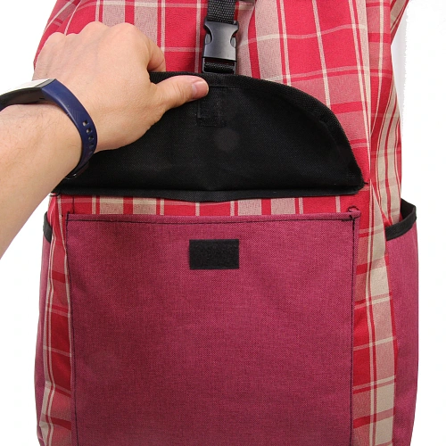 Тележка хозяйственная с сумкой (1004035см, колеса 21см,грузоподъемность до50 кг)  бордо SYD100B-2_15