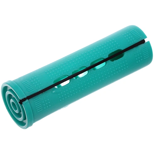 Бигуди-коклюшки 10шт с фиксирующими резинками VOLNA, цвет мятный, d-2,5см (пакет с подвесом)_3