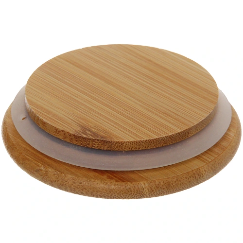 Стакан стеклянный с двойными стенками 250мл Хай-Тек с бамбуковой крышкой_3