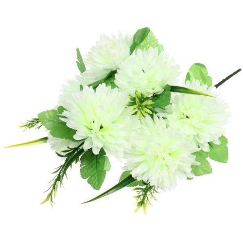 Искусственные цветы "Цветочная мелодия" Хризантемы 40см 7 цветков белые