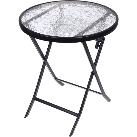 Стол складной круглый "Дачная симфония" DS-R60G, 60*70 см, черный