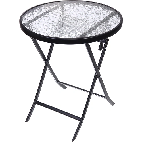 Стол складной круглый "Дачная симфония" DS-R60G, 60*70 см, черный