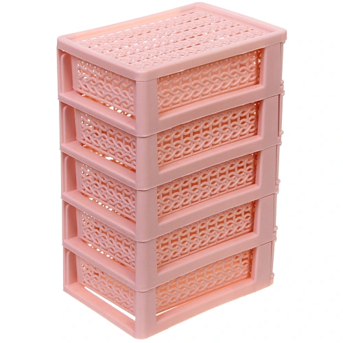 Комод малый ПАЛЕРМО, цвет пудровая роза, 5 отделений, 13918,5см_4