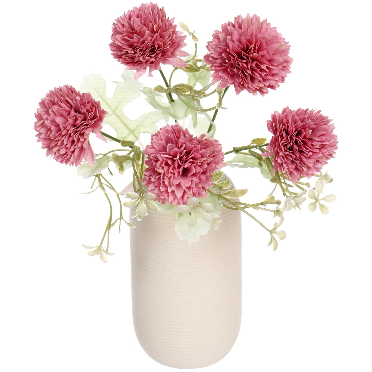 Искусственные цветы "Букет хризантем" 25см 5 цветков розовые