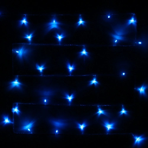 Гирлянда для дома  9,5м 100 ламп LED прозрачпров Синий (можно соединять)_22