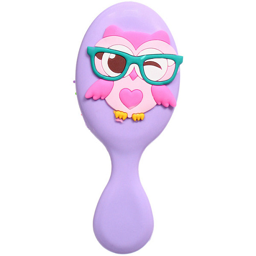 Расческа массажная детская МИЛА, сова, цвет фиолетовый, 145,5см (блистер)_6