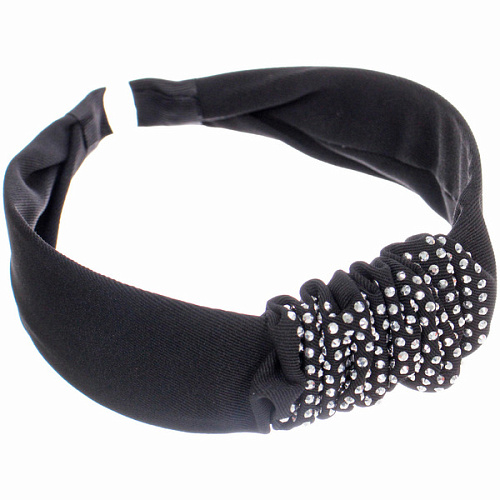 Ободок для волос МАРЦИПАН, ниона, ширина 2см, микс 6 цветов ( в пакете с подвесом)_6