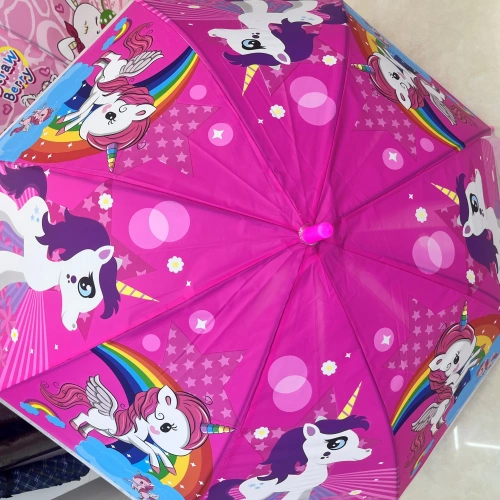 Зонт детский полуавтомат "Единорожки", микс 6 дизайнов, d-100см