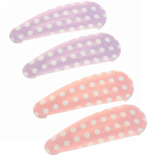 Зажимы для волос 4шт "Collection School", принт горошек, 5,2*1,7см