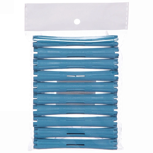 Бигуди пластмассовые-коклюшки 10шт Styling, микс 6 цветов, d=1см (прозрачный пакет с подвесом), без резинки_12