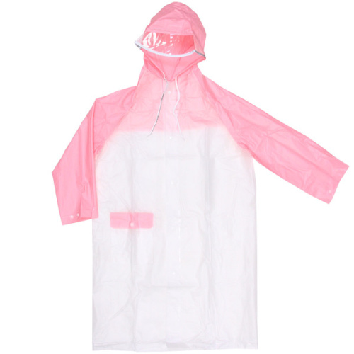 Дождевик-плащ "Радуга" с капюшоном,регулир.манжет,с отдел.под рюкзак, цвет бело-розовый, размер XL(95*57см) ДоброСад