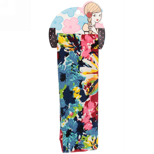 Повязка на голову Britney Room, принт цветы, микс 6 цветов, 207см_7