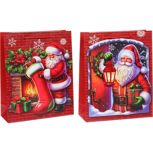 Пакет подарочный Добрый  Дедушка Мороз 32X26X10 см_3