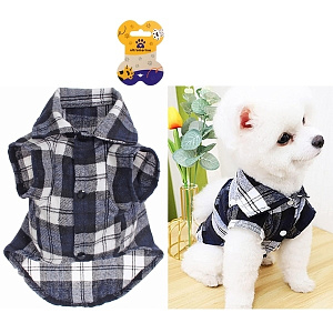 Кофта - рубашка фланелевая для мелких пород собак и кошек "BRO Style", цвет черный, р 2XL