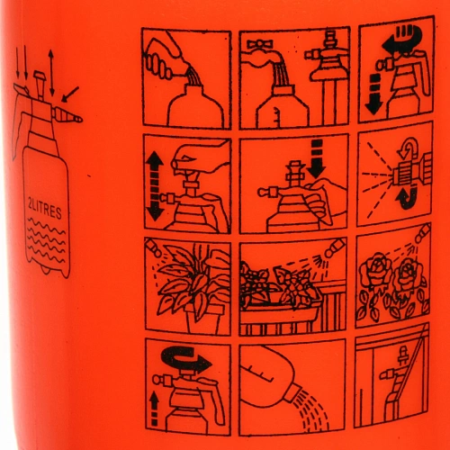 Опрыскиватель помповый 2л Апельсин пневматический, с мерной шкалой _15