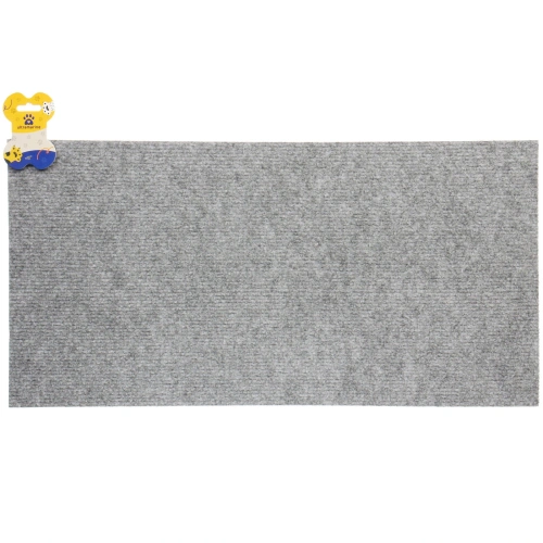 Когтеточка настенная с клейкой основой для кошек 60*30см "Счастливый хвост!", цвет светло-серый