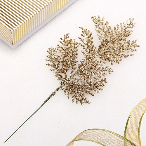 Ветка декоративная "Зимний сон" 25 см, Шампань