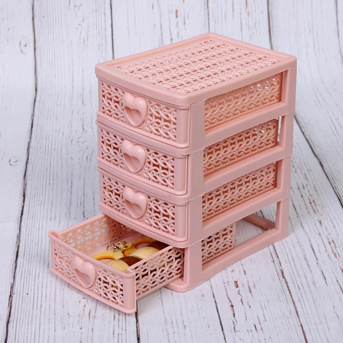 Комод малый ПАЛЕРМО, цвет пудровая роза, 4 отделения, 13915см_3