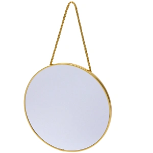 Зеркало подвесное "ЭЛАНТРА", круг, цвет золото, d-21см
