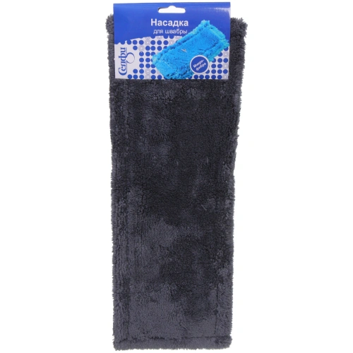 Сменная насадка для швабры из микрофибры Селфи 40х11 см 90гр Gray 