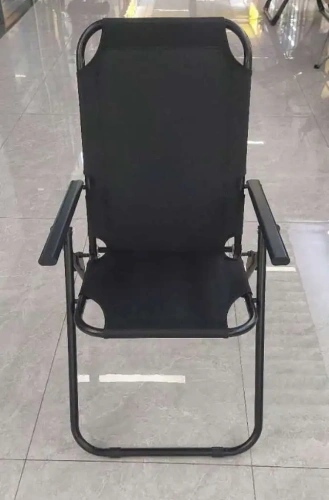 Кресло складное с подлокотниками TFS1608, 54*68*95 см, 3 положения, чёрный.