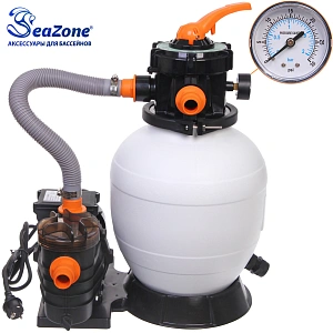 Насос-фильтр песочный для бассейнов CLP4003F, 6000 л/ч, Seazone