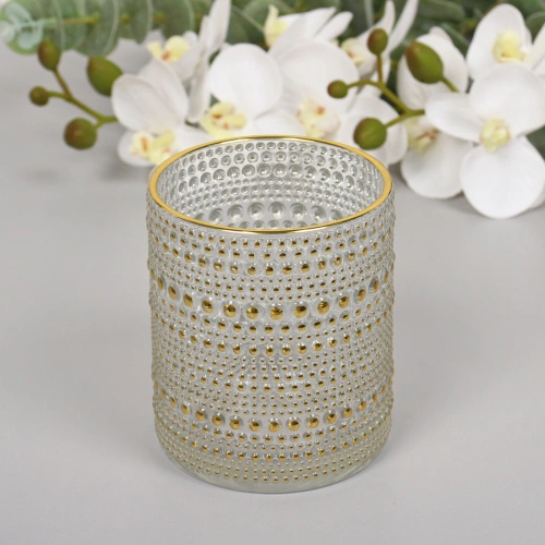 Подсвечник "Хрустальный блеск" 10*12,5 см, Белый