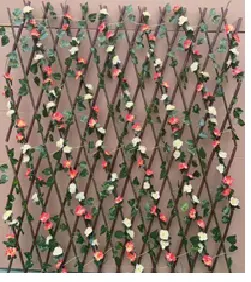 Забор декоративный "Разноцветный вьюнок" при ширине 2 м высота 0,95 м (h-1,2м в сложенном), Зеленый