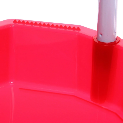 Набор для уборки, щетка для пола с совком красный_15