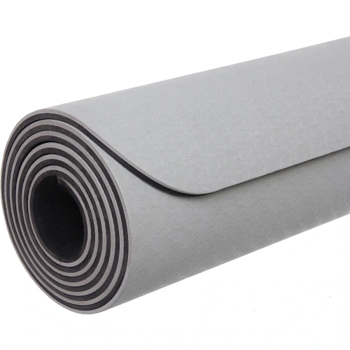 Коврик для йоги 6 мм 183х80 см Энергия 2х сторонний TPE, серыйчерный_11