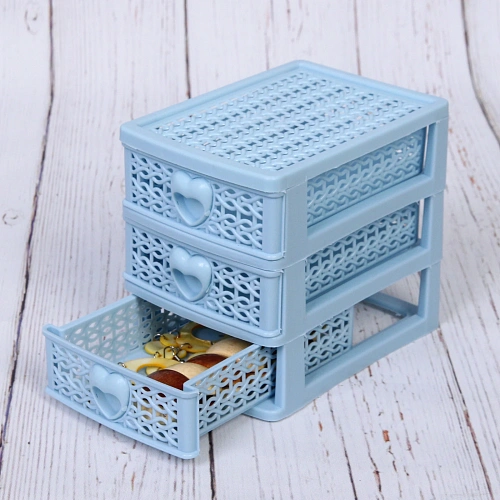 Комод малый ПАЛЕРМО, цвет голубой, 3 отделения, 13911,5см_3