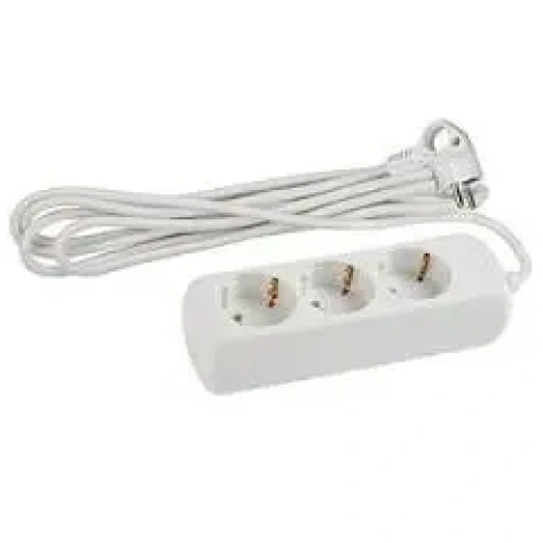 Удлинитель 3гнезда  5м с заземлением ПВС 2200Вт 3x0.75мм² Эра (20)