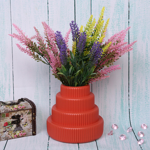 Ваза из пластика Marlen-Пирамида 0,5л 16158,2см цвет коралловый_3