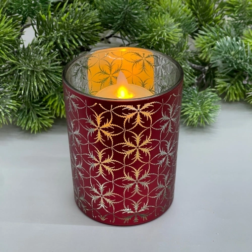 Подсвечник "Фантазия" 10*12,5 см, Красный