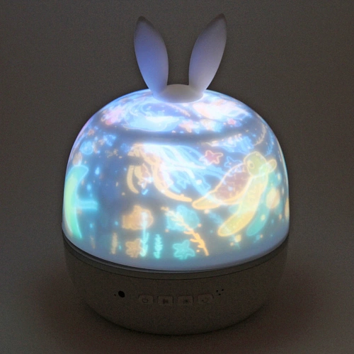 Светильник Диско-шар Fantasy - Зайка (в комплекте 6 картинок) 1314 см, 5 реж, батарейки 4хАAА, USB, RGB_23
