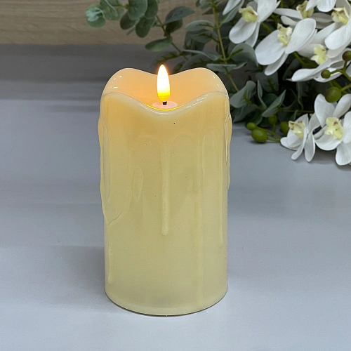 Сувенир с подсветкой "Свеча - Огонь" 9*15 см (работает от батареек 3 АА)