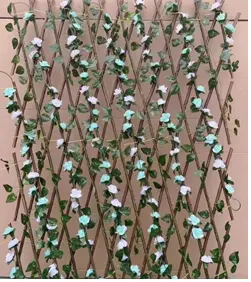 Забор декоративный "Цветочная изгородь" при ширине 2 м высота 0,95 м (h-1,2м в сложенном), Зеленый