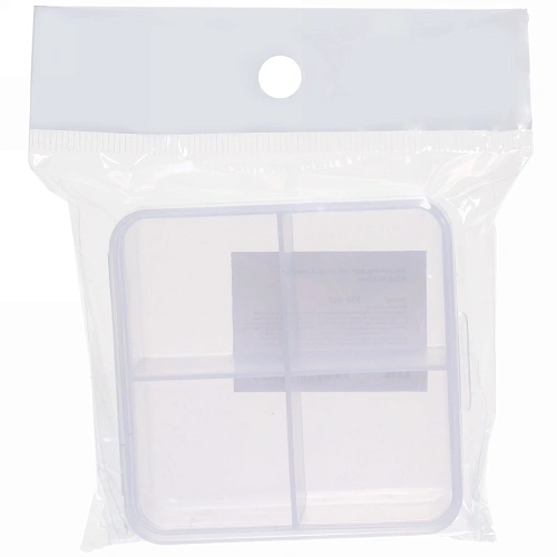 Контейнер для таблеток 4 ячейки 6,5х6,5х2,5см_8