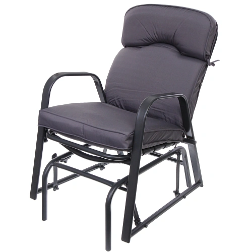 Кресло-маятник "Аристократ", 56*75*88 см, цвет: чёрный-серый, макс. нагрузка 120 кг