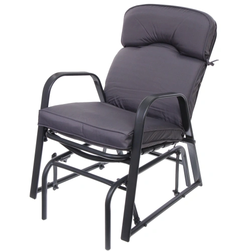 Кресло-маятник "Аристократ", 56*75*88 см, цвет: чёрный-серый, макс. нагрузка 120 кг