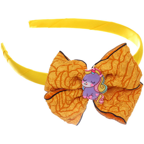 Ободок для волос детский на блистере РОЗОВОЕ ОБЛАКО, единорожек, микс 6 цветов, 1см_10