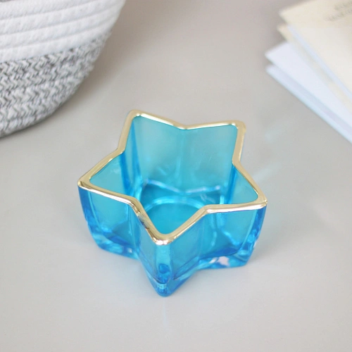 Подсвечник "Звездная ночь" 10*5,5 см, Голубой