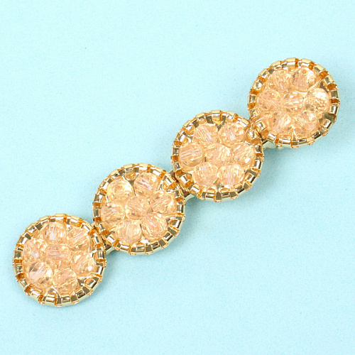 Зажим для волос 1шт Calista - Shine, цвет пудровый , 61,5см_3