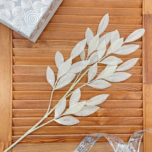 Ветка декоративная "Симфония красок", Белый